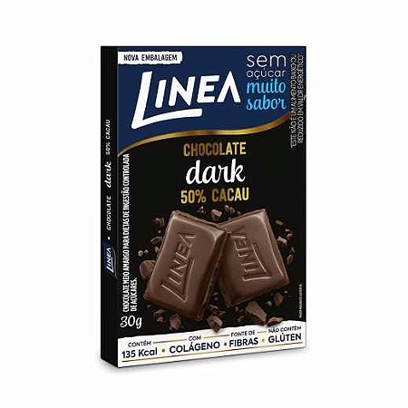 Chocolate dark 50% cacau sem açúcar LINEA 30g