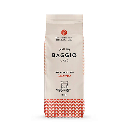Cafe aromatizado torrado e moido amaretto Baggio 250g