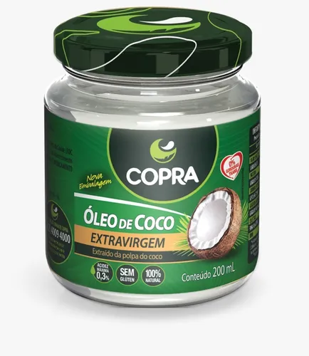 Oleo de coco extra virgem Copra 200ml