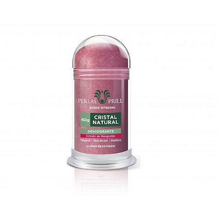 Desodorante cristal natural extrato de mangostão Perlas Prill 60g