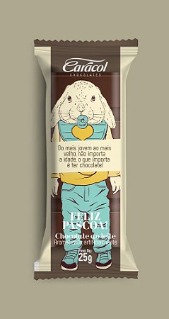 BARRA AO LEITE PASCOA AMARELA 25G