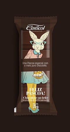 BARRA AO LEITE PASCOA MARROM 25G