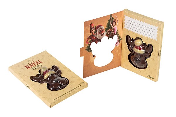 Cartão de Natal Alce de Chocolate ao Leite 35g