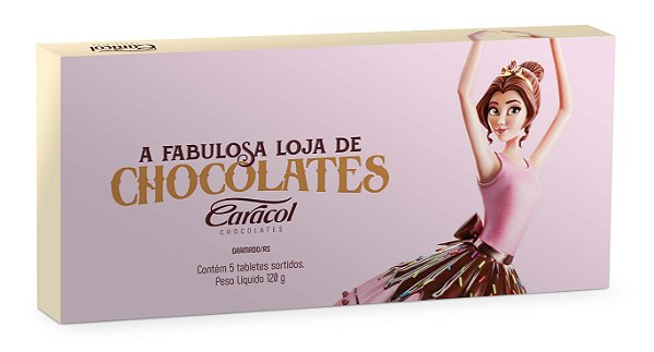 CAIXA SELEÇÃO DE TABLETES  DA BAILARINA CACAU 125G