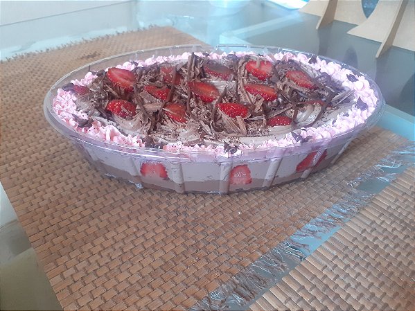 PAVÊ MORANGO COM MOUSSE CHOCOLATE-zero açúcar