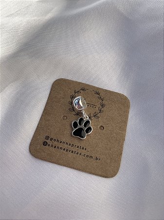 Berloque patinha pet em Prata 925