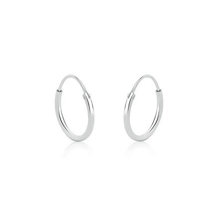 Par de argolinhas fio 10mm em Prata 925