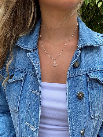 Pingente âncora em Prata 925