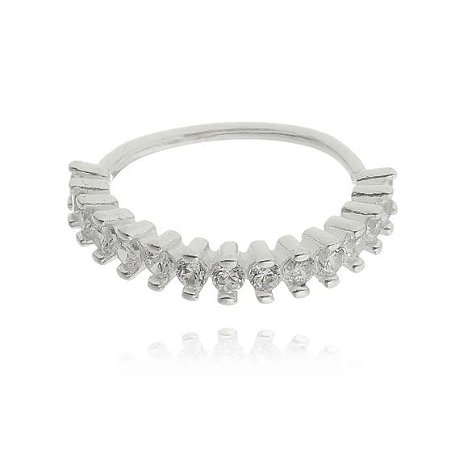 Piercing Torção em Prata Cravejado de Zircônias