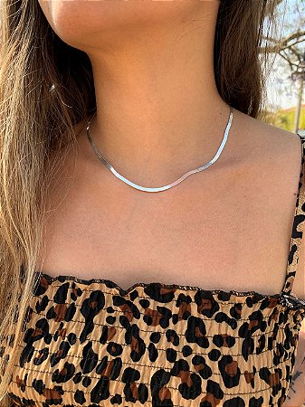Kit corrente e pulseira laminada em Prata 925