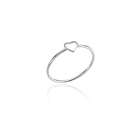 Anel de Prata Minimalista Coração