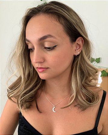 Piercing fake palito e bolinha em Prata 925