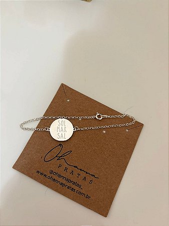 Pulseira Sol, Mar, Sal em Prata 925