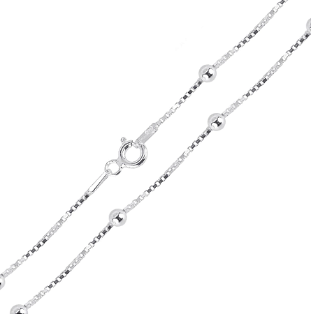 Tornozeleira de bolinhas 3mm em Prata 925
