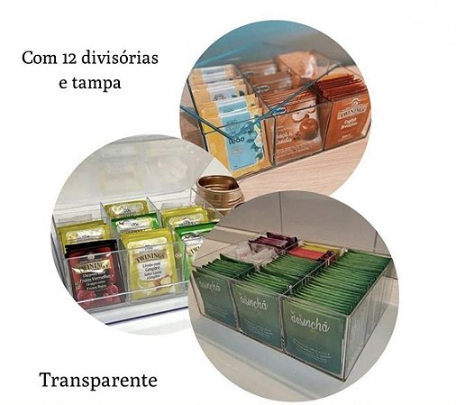 Caixa Organiz.C/ Divisoria E Tampa 22,5X16,5X8,5Cm -Cod:1079