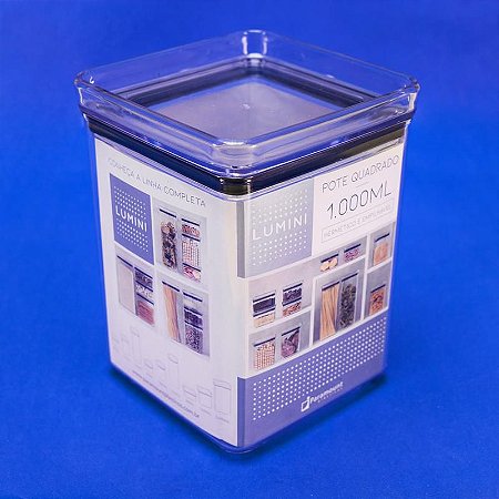 Pote Hermético Lumini Quadrado 1.000 Ml