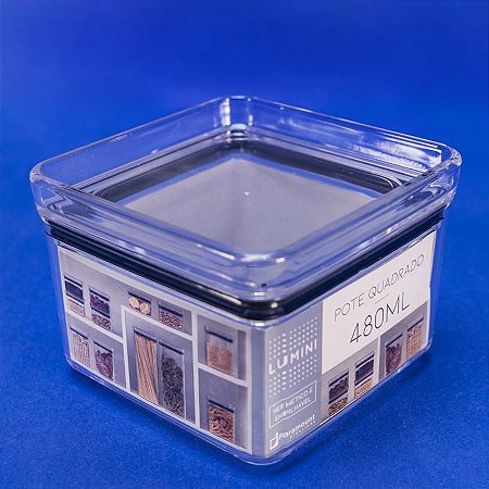 Pote Hermético Lumini Quadrado 480 Ml