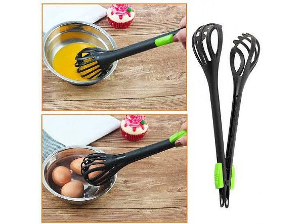 Pegador e Batedor de Ovos Versatil - Preto