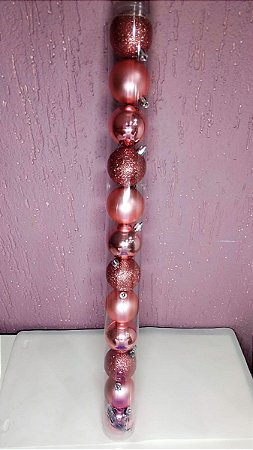 Bolas de Natal 5cm Rose Gold - 12 unidades