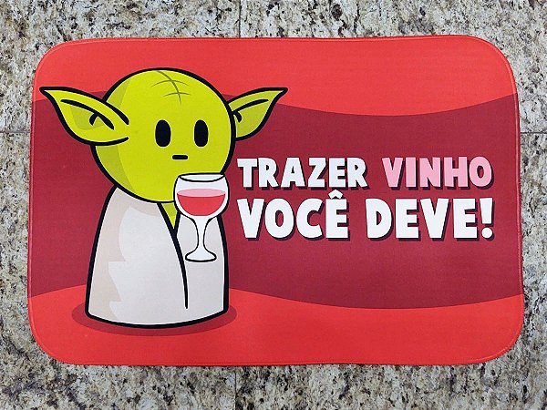 Tapete Mestre MiniOda Trazer Vinho Voce Deve