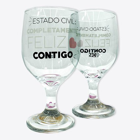 Taça de Vidro Mágica 400ml - Feliz Contigo