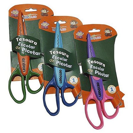Tesoura de Picotar 16cm Cores Sortidas - LEOLEO