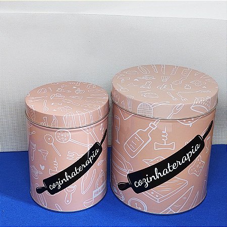 Conjunto de Potes de Metal 2 Peças