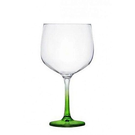 Taça de Vidro para Gin - Base Verde