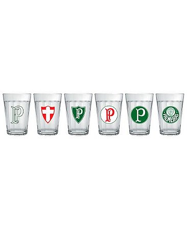 COPO AMERICANO 190 ML PALMEIRAS - JOGO DE 6 UNIDADES (7898919013838)