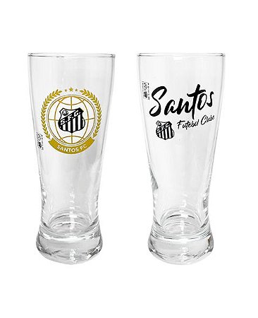 COPO CHOPP 300 ML SANTOS - JOGO COM 2 PEÇAS (7898919013357)