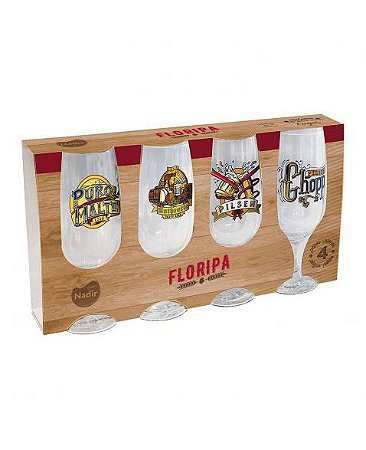TACA FLORIPA 300 ML - JOGO COM 4 PEÇAS (7891155068730)