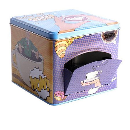 Porta Capsula de Cafe 14x14x13cm de Metal