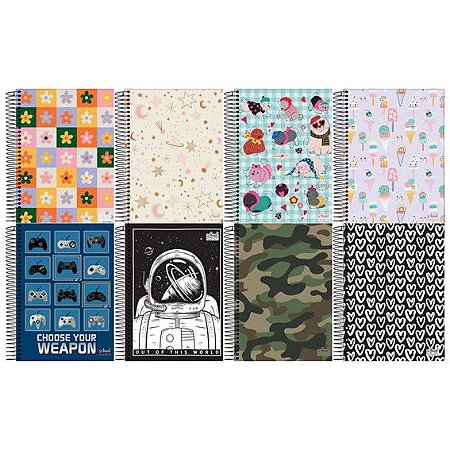 Caderno Universitário 10 Matérias 160 Folhas 20x27,5cm - School Basic