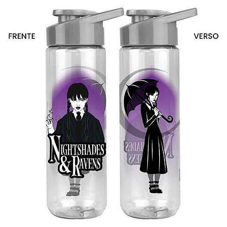 Garrafa de Plástico 700ml - Wandinha