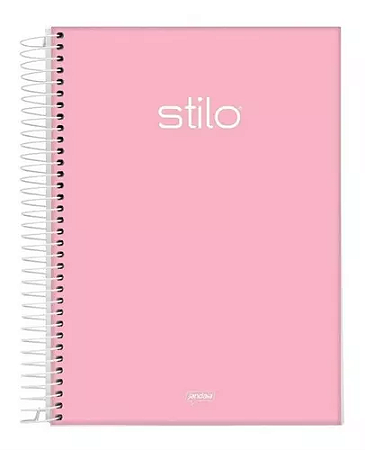 Caderno Universitário 1 Matéria 80 Folhas 20x27,5cm - Stilo Rosa