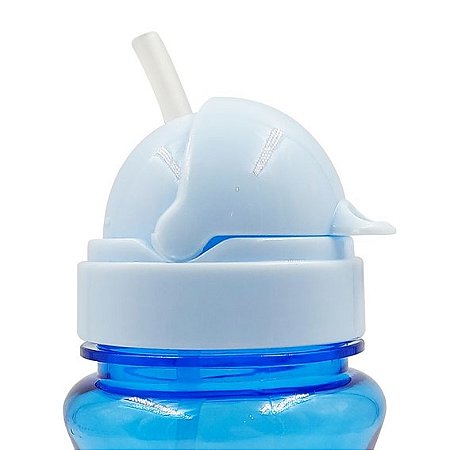 Garrafa de Plástico Infantil com Canudo 340ml