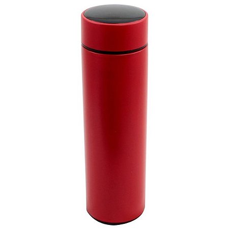 Garrafa Térmica de Inox com Termometro 500ml - Vermelha