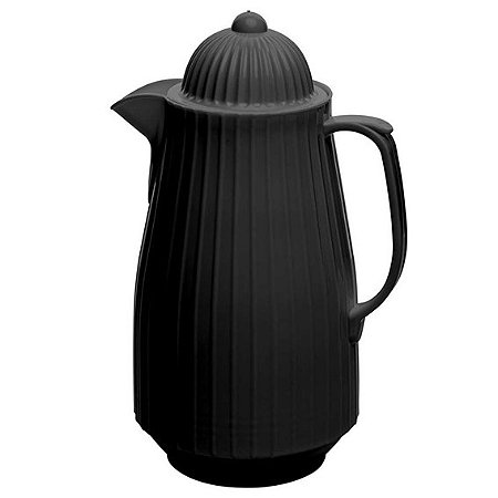 Garrafa Térmica de Plástico Mini Bambu Preta 400ml
