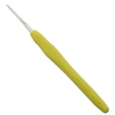 Agulha de Crochê Soft Cabo Emborrachado Circulo - 2,0mm