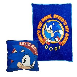 Kit Almofada 38x38cm + Manta 120x160cm - SONIC