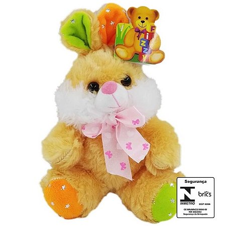 Coelho de Pelúcia Caramelo 18cm