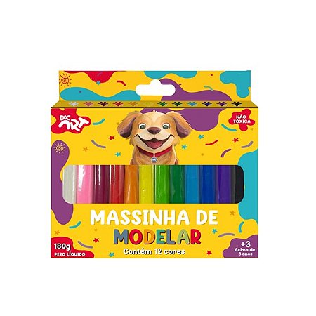 Massinha de Modelar 180g 12 Cores - DAC ART
