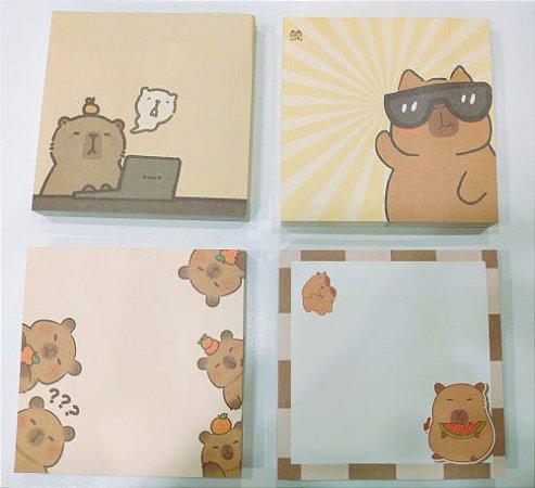 Post-it 8cmx8cm 80 folhas - Capivara Sortida