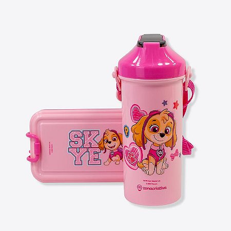 Kit Lunch Box de Plástico - Marmita 620ml + Copo 500ml - SKYE