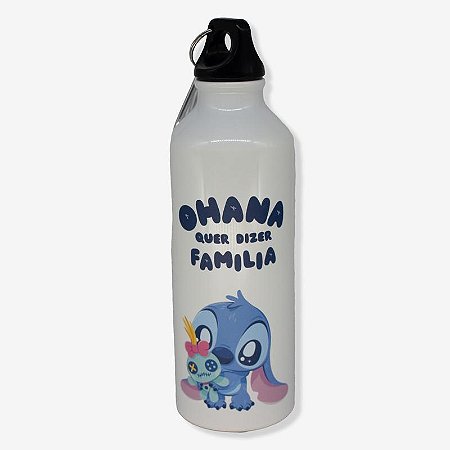 Garrafa de Aluminio 500ML c/ Mosquetao - STITCH
