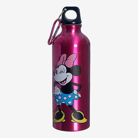 Garrafa de Aluminio 500ML c/ Mosquetao - MINNIE
