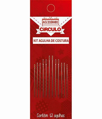 Kit Agulha de Costura Círculo com 12 Agulhas