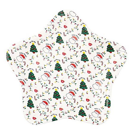 Bandeja Estrela 27cm x 24cm de Melamina - Natal