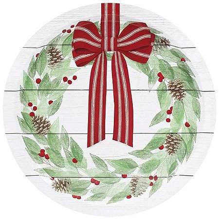 Bandeja Redonda de Metal 32cm - Guirlanda