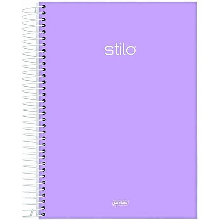 Caderno Universitário 1 Matéria 80 Folhas 20x27,5cm - Stilo Lilás